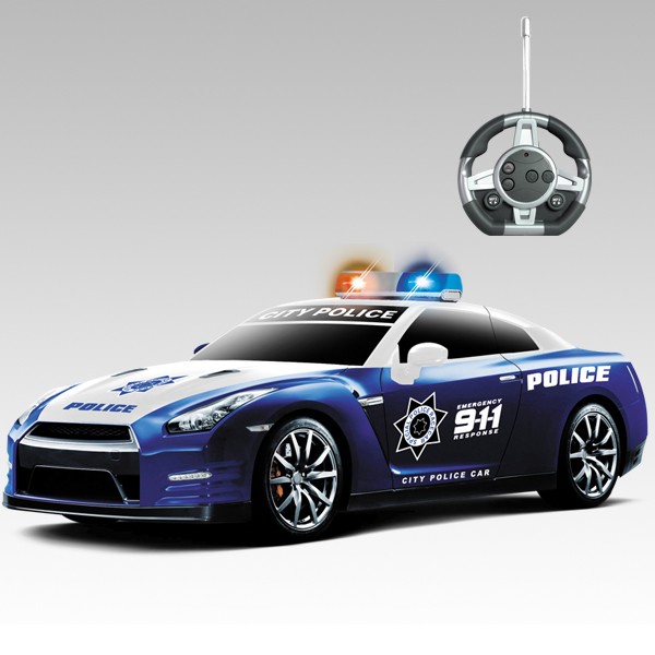 Радиоуправляемый конструктор - автомобиль Nissan GT-R "Полиция" - 2028-1J02B