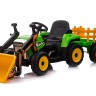 Детский электромобиль XMX трактор с ковшом и прицепом (зеленый, EVA, пульт, 12V) - XMX611U-GREEN