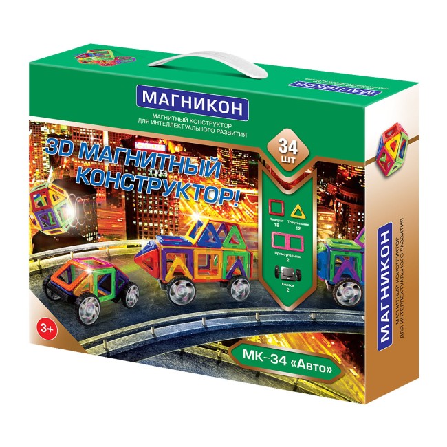 Магнитный конструктор Магникон "Авто" - МК-34