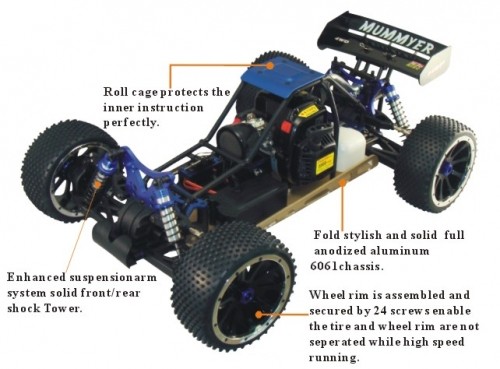 Радиоуправляемая багги Mummyer Gasoline Off Road Buggy 26СC 4WD 1:5 - 94051