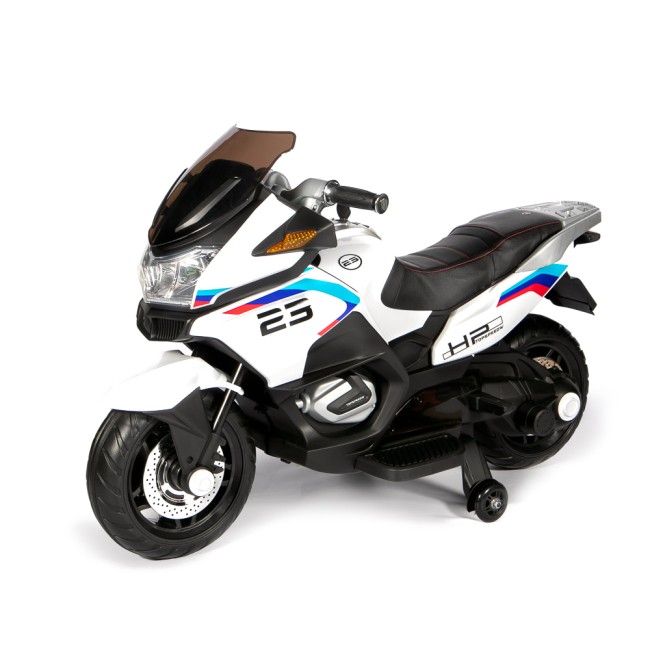Детский электромотоцикл XMX (белый, EVA, с ручкой газа, 12V) - XMX609-WHITE