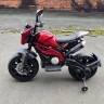 Детский электромотоцикл Harley Davidson (12V, EVA, ручка газа) - DLS01-SP-RED
