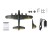 Радиоуправляемый самолет бомбардировщик B17 для начинающих 2.4G - FX817-GREEN