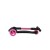 Самокат Трехколесный Складной, со Светящимися Колесами, Черный с Розовым - MSC-B072001D