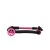 Самокат Трехколесный Складной, со Светящимися Колесами, Черный с Розовым - MSC-J072001D